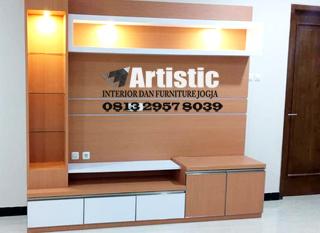 Jasa Pembuatan Furniture Backdrop TV  Yogyakarta  |  Mebel Interior  Backdrop TV Murah di Jogja ARTISTIC  
